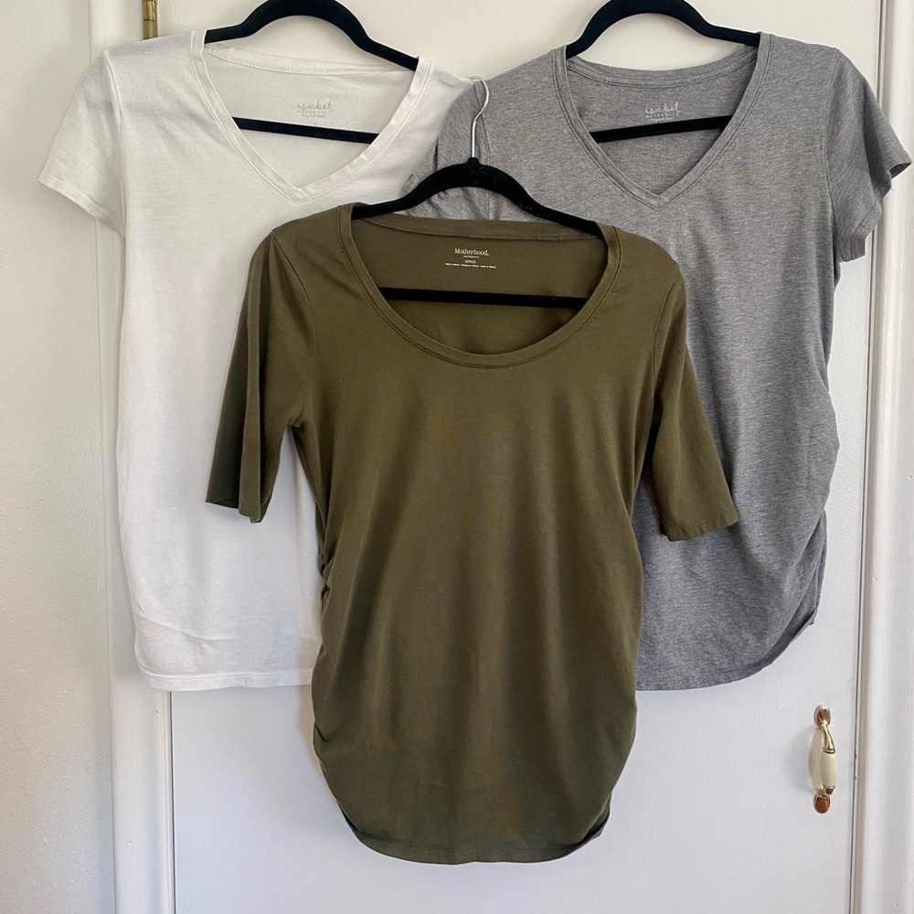 Bundle of Three Maternity Tshirts- Small